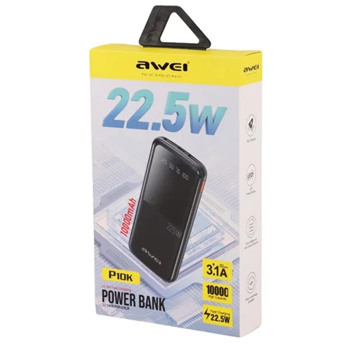 پاوربانک اوی مدل P10K 22.5W ظرفیت 10000 میلی آمپر ساعت