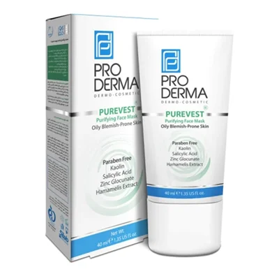 ماسک پاکسازی پوست صورت پرودرما مدل PUREVEST مقدار 40 میلی لیتر