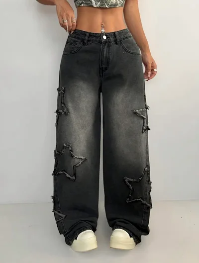 شلوار جینز زنانه بگ دار مدل HH3295060