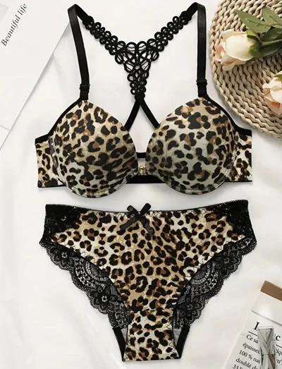 ست سوتین و شرت پلنگی مدل XB2731377