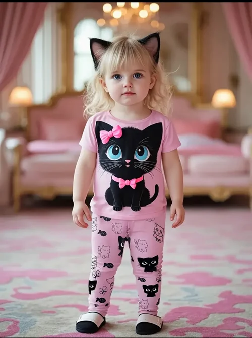 لباس دخترونه کارتونی سه بعدی زیبا مدل AH1114955