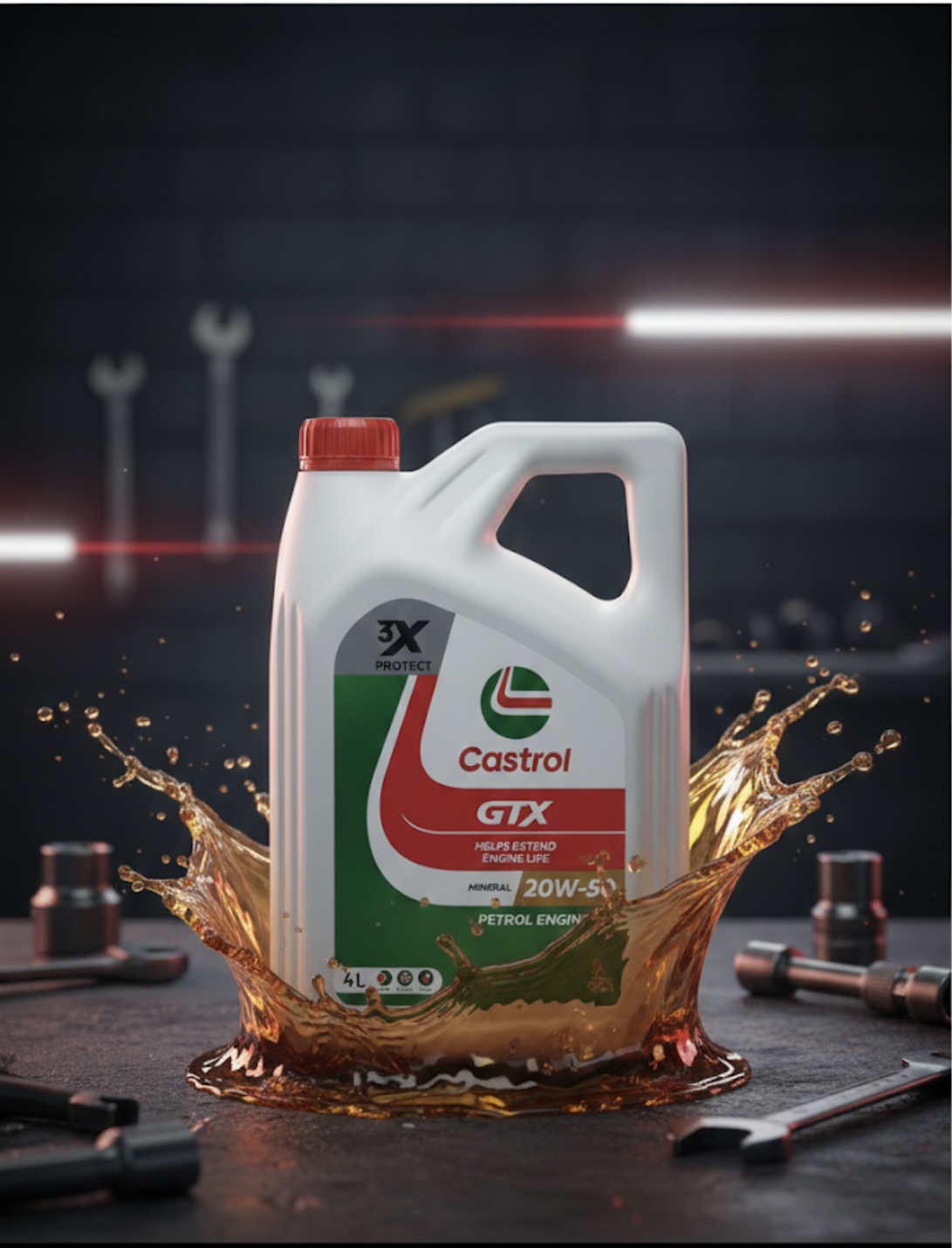 روغن موتور کاسترول ۴لیتر