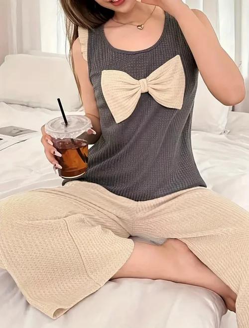 ست لباس خواب زنانه آستین دار مدل WF1648959